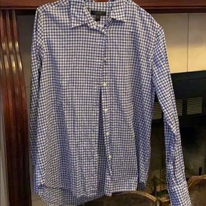 Gingham long sleeved j crew shirt
